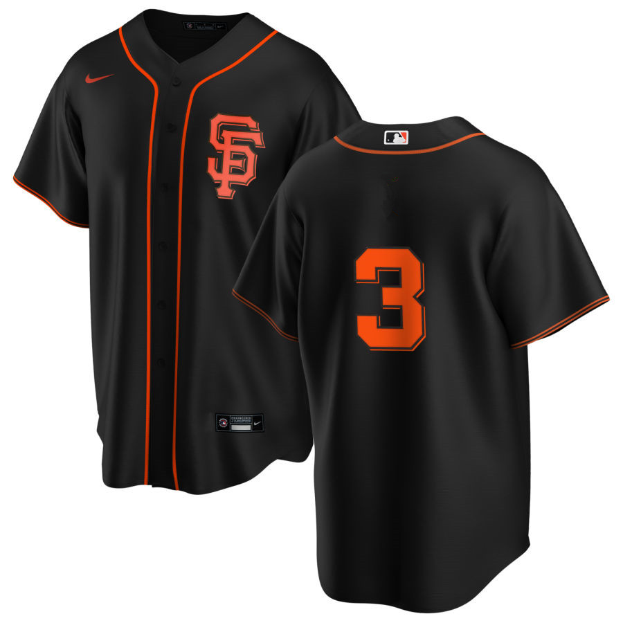 Nike Men #3 Bill Terry San Francisco Giants Baseball Jerseys Sale-Black